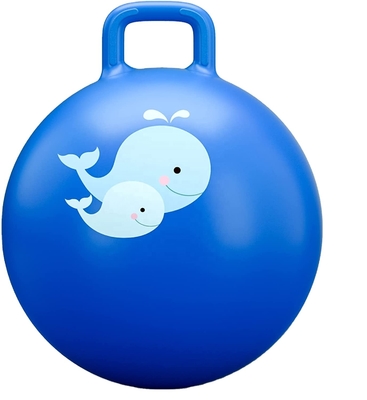 Χοάνες Bouncy των φορητών παιδιών PVC, μη τοξική Hopping σφαίρα με τη λαβή