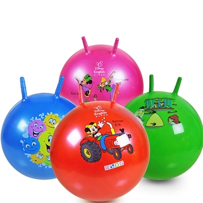 Ελαφριά σφαίρα χοανών PVC Bouncy, μη τοξική σφαίρα Bouncy λυκίσκου με τη λαβή