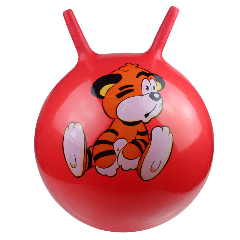 Ελαφριά σφαίρα χοανών PVC Bouncy, μη τοξική σφαίρα Bouncy λυκίσκου με τη λαβή